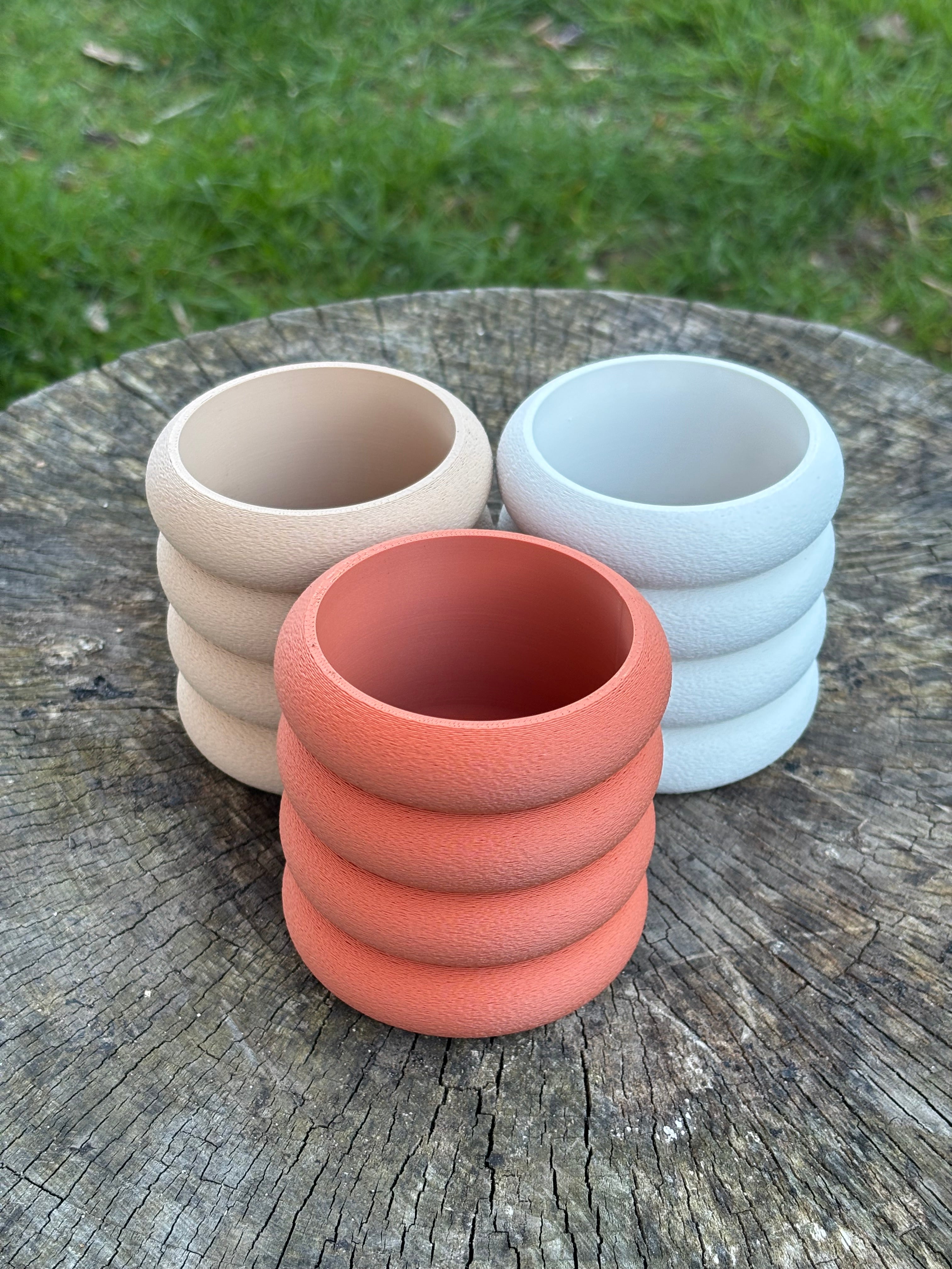 Torus Trio Ø6 - Urtepotter med underskål - Little Plants